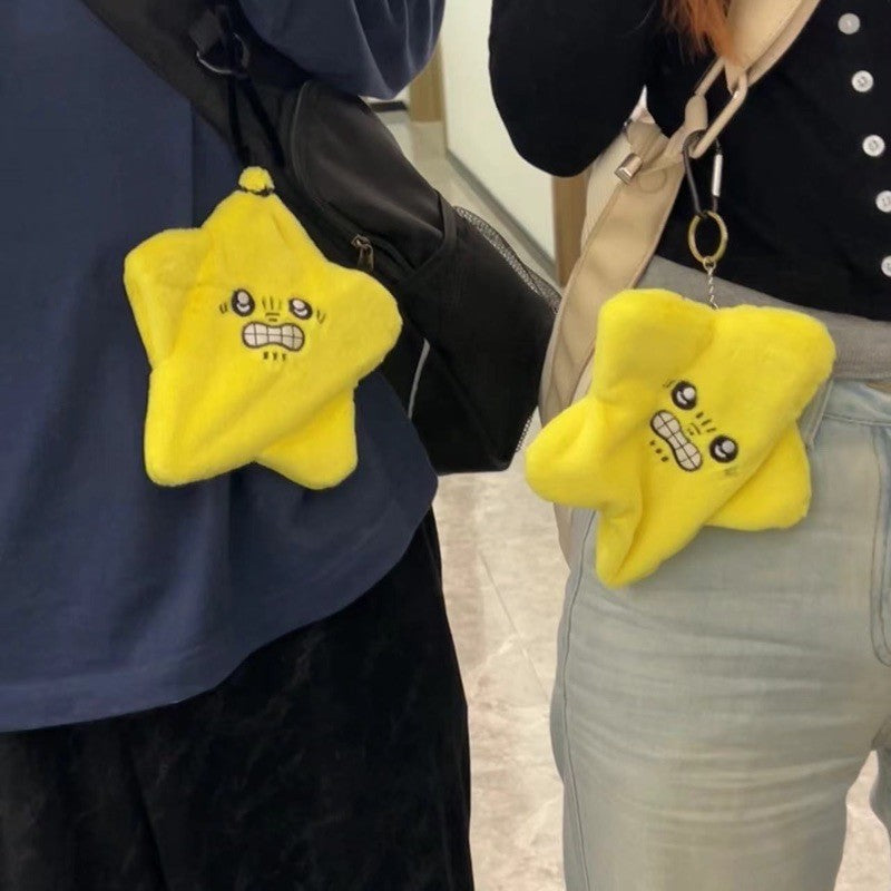 Angry-flapping Star Plushie Keychain Kawaii Bag Charm Gift with battery