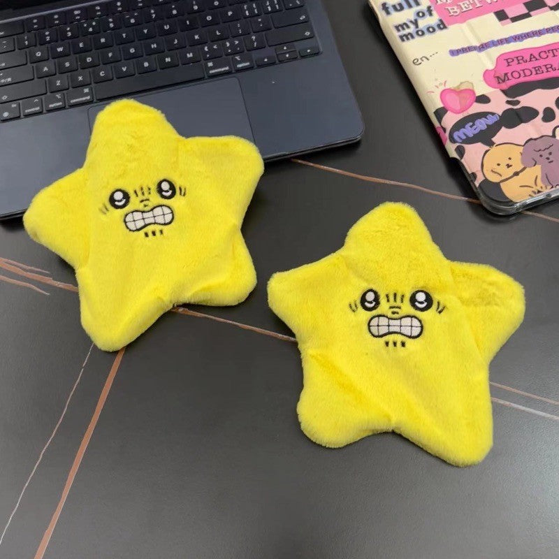 Angry-flapping Star Plushie Keychain Kawaii Bag Charm Gift with battery