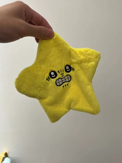 Angry-flapping Star Plushie Keychain Kawaii Bag Charm Gift with battery